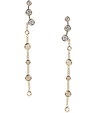 Southern Living x Borrowed & Blue Crystal Crawler Short Chain Linear Earrings