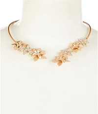 Southern Living x Borrowed & Blue Crystal Pave Multi Flower Collar Necklace