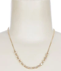 Southern Living x Borrowed & Blue Cubic Zirconia Oval Stone Collar Necklace