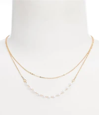 Southern Living x Borrowed & Blue Dainty Pearls Chain Multi-Strand Necklace