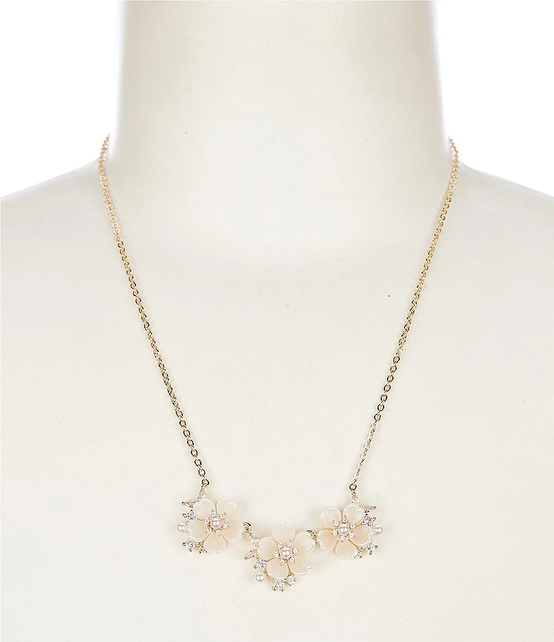Southern Living x Borrowed & Blue Delicate Flowers Short Pendant Necklace
