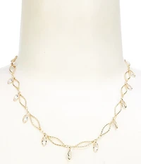 Southern Living x Borrowed & Blue Delicate Linear Collar Necklace with Cubic Zirconia Stones