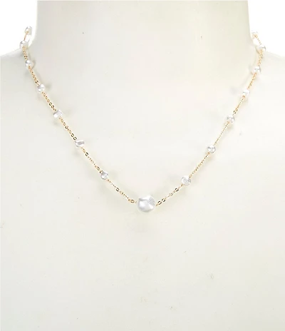 Southern Living x Borrowed & Blue Delicate Pearl Chain Necklace
