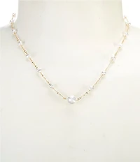 Southern Living x Borrowed & Blue Delicate Pearl Chain Necklace