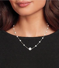 Southern Living x Borrowed & Blue Delicate Pearl Chain Necklace