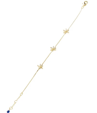 Southern Living x Borrowed & Blue Delicate Rhinestone Flower Line Bracelet