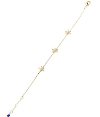 Southern Living x Borrowed & Blue Delicate Rhinestone Flower Line Bracelet