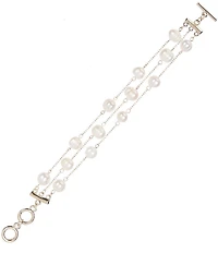 Southern Living x Borrowed & Blue Freshwater Pearl Illusion Adjustable Bracelet