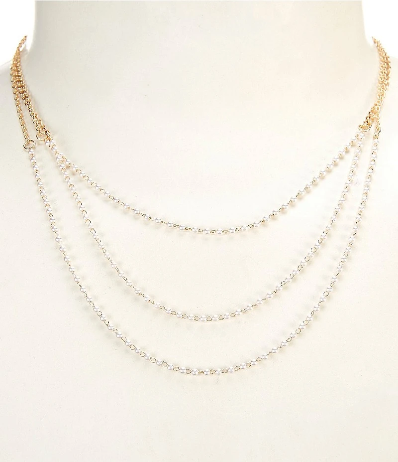 Southern Living x Borrowed & Blue Layered Strand Pearl Statement Necklace