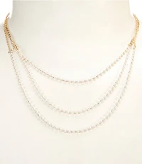 Southern Living x Borrowed & Blue Layered Strand Pearl Statement Necklace