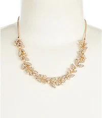 Southern Living x Borrowed & Blue Leaf Vine Cubic Zirconia Collar Necklace