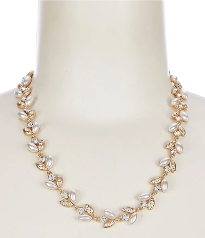 Southern Living x Borrowed & Blue Pearl and Pave Petal Collar Necklace