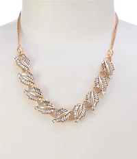 Southern Living x Borrowed & Blue Rhinestone Leaf Statement Collar Necklace