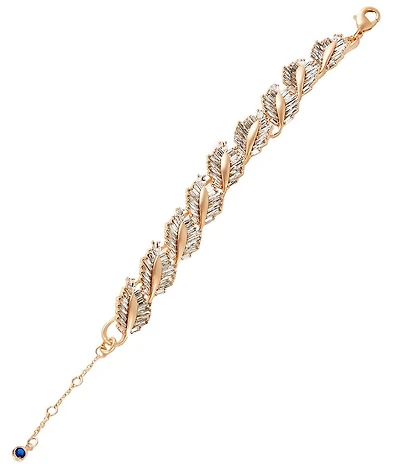 Southern Living x Borrowed & Blue Rhinestone Leaf Statement Line Bracelet