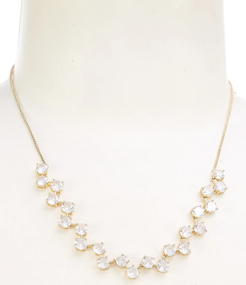 Southern Living x Borrowed & Blue Round Cubic Zirconia Stone Collar Necklace