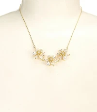 Southern Living x Borrowed & Blue Small Pearl and Cubic Zirconia Cluster Statement Necklace