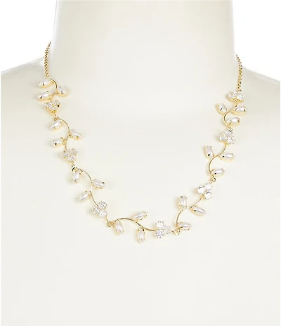 Southern Living x Borrowed Delicate Stone and Pearl Vine Collar Necklace