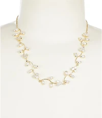 Southern Living x Borrowed Delicate Stone and Pearl Vine Collar Necklace