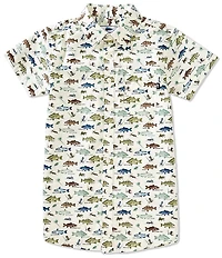 Southern Lure Big Boys 8-20 Short Sleeve Conversation Fishing Woven-Fresh Water Shirt