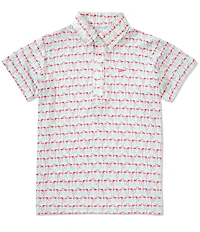 Southern Lure Big Boys Short Sleeve Flamingo Conversation Polo Shirt