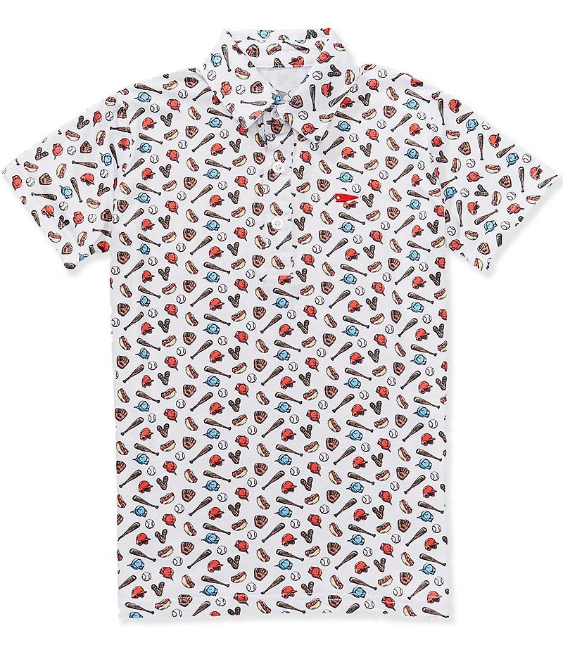 Southern Lure Big Boys Baseball Short-Sleeve Conversation Polo Shirt