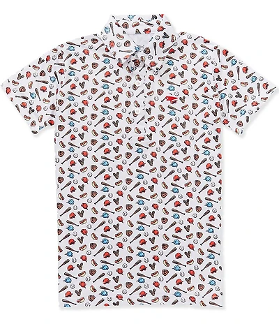 Southern Lure Big Boys Baseball Short-Sleeve Conversation Polo Shirt