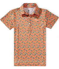 Southern Lure Big Boys Fishing Lure Print Short Sleeve Polo Shirt