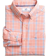 Southern Tide Beckenham Plaid Long Woven Dress Shirt