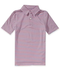 Southern Tide Big Boys Americana Driver Micro Stripe Performance Polo