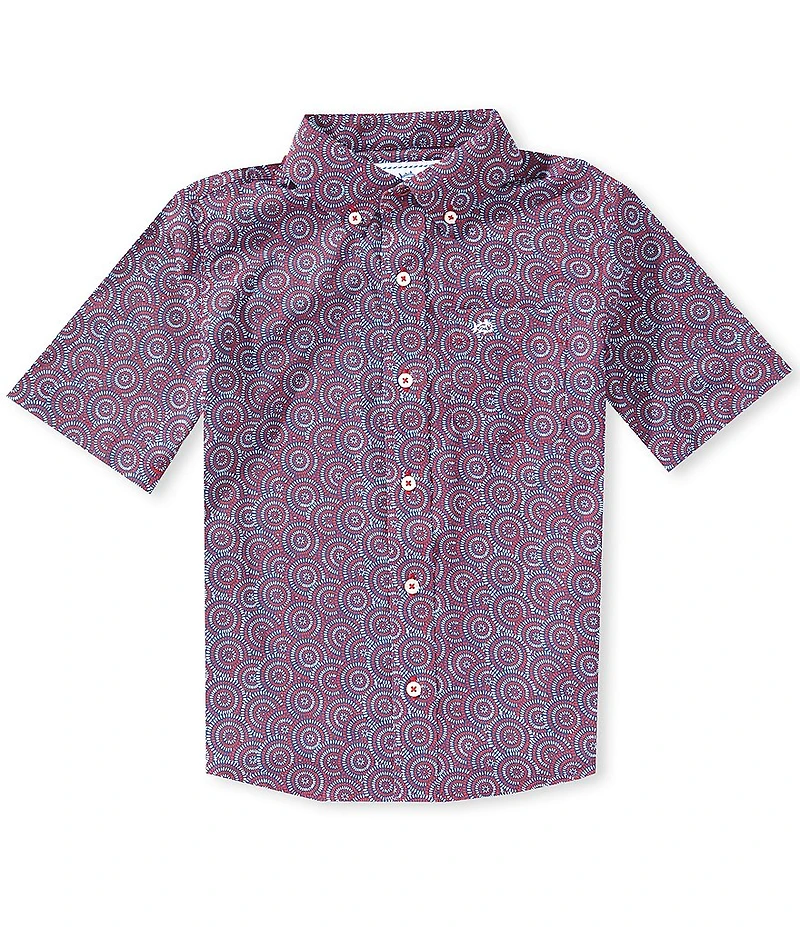 Southern Tide Big Boys Americana Firecracker Short-Sleeve Button-Front Shirt