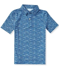 Southern Tide Big Boys Americana Nautical Flags Printed Performance Short-Sleeve Polo