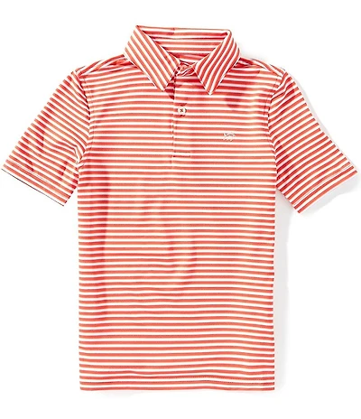Southern Tide Big Boys Caravel Stripe Performance Polo