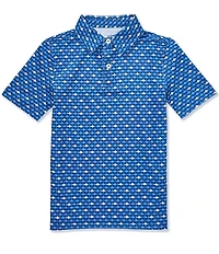 Southern Tide Big Boys Driver Fish Printed Performance Polo Shirt