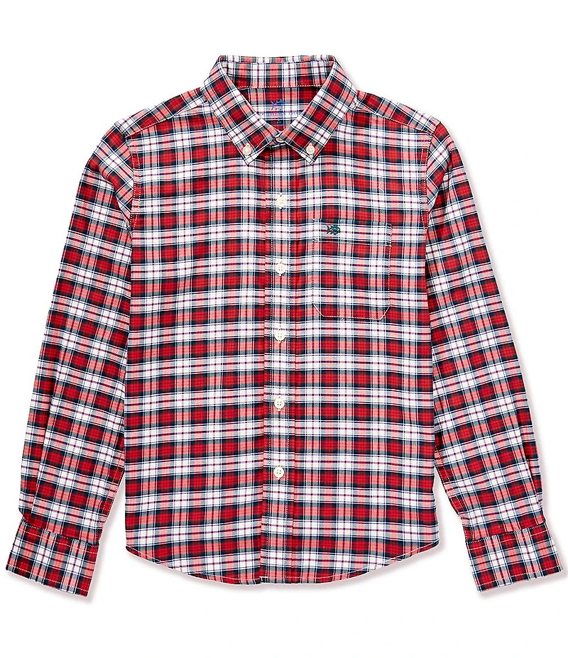 Southern Tide Big Boys Long Sleeve MacDuff Tartan Long Sleeve Collared Sport Shirt