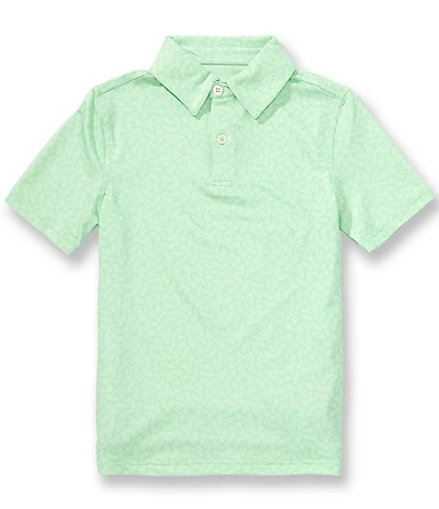 Southern Tide Big Boys Pineapple Parade Printed Short Sleeve Polo Shirt