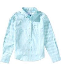Southern Tide Big Boys Precheck Plaid Intercoastal Long-Sleeve Button-Front Sportshirt