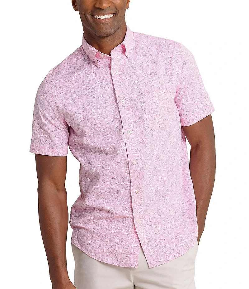 Southern Tide Intercoastal Performance Stretch Bloomz Short Sleeve Woven Shirt