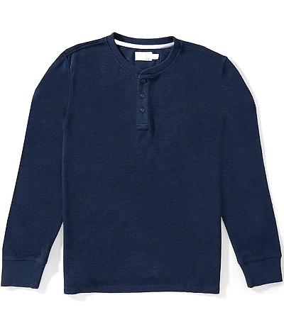 Southern Tide Riveroak Rib Knit Long Sleeve Henley Shirt
