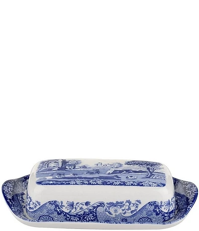 Spode Blue Italian Covered Butter Dish