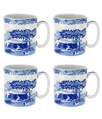 Spode 4-Piece Blue Italian Mug Set