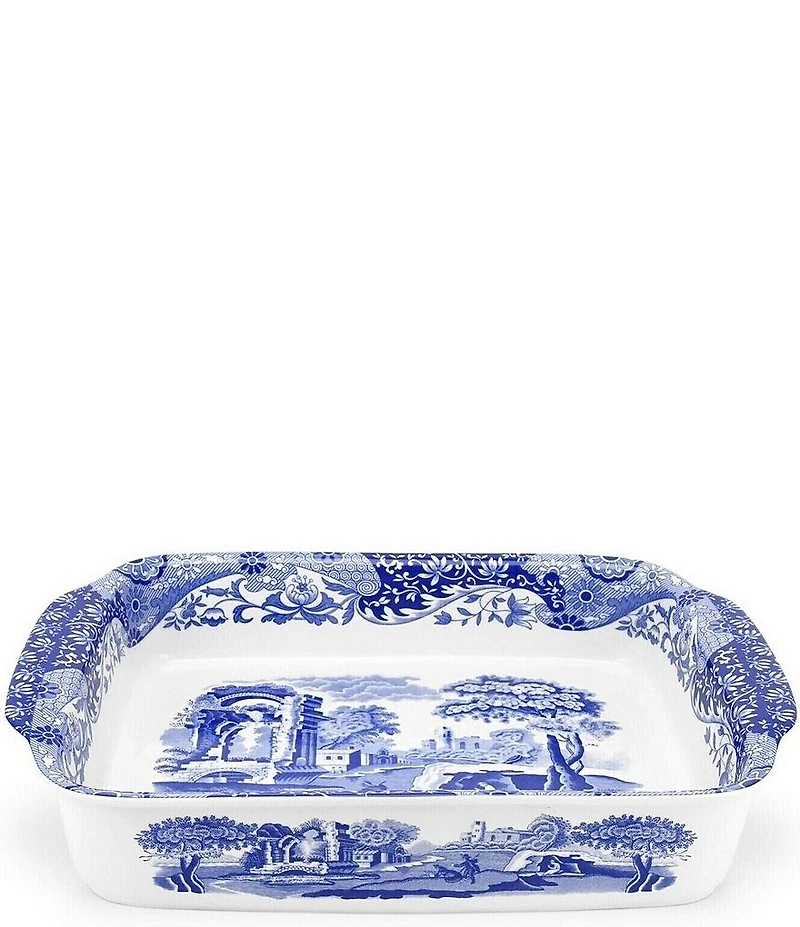 Spode Blue Italian Rectangular Baker