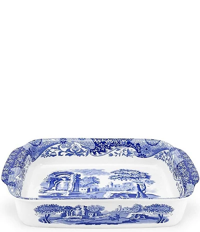 Spode Blue Italian Rectangular Baker