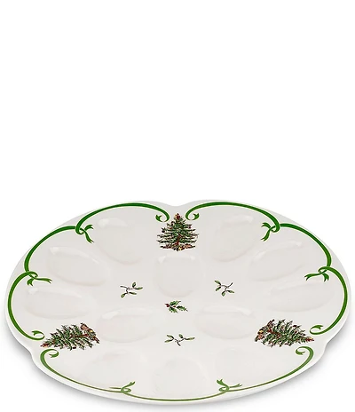Spode Christmas Tree Deviled Egg Dish