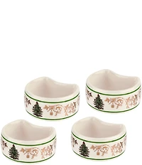 Spode Christmas Tree Gold Napkin Rings, Set of 4