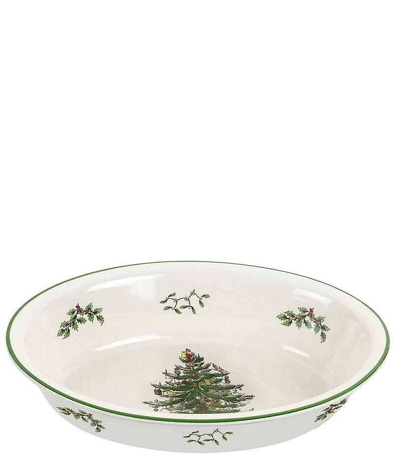Spode Christmas Tree Oval Rim Dish
