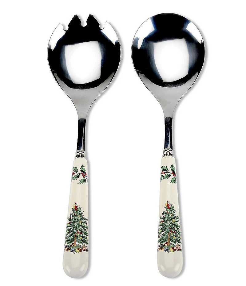 Spode Christmas Tree Salad Servers