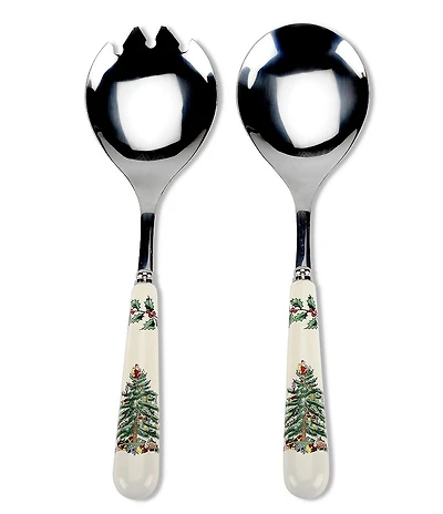 Spode Christmas Tree Salad Servers