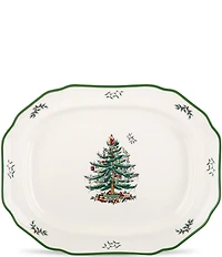 Spode Christmas Tree Sculpted 19#double; Platter