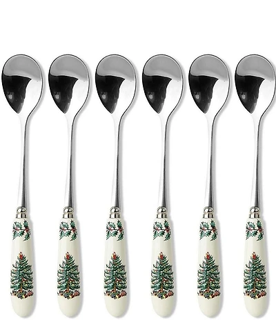 Spode Christmas Tree Teaspoon, Set of 6