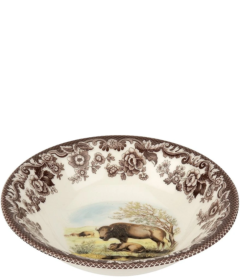 Spode Festive Fall Collection Woodland Bison Cereal Bowl